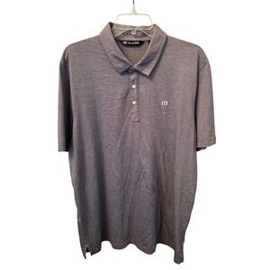 Travis Mathew Mens Polo Shirt Gray Short Sleeve Golf Casual Apparel Size‎ XL